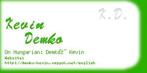 kevin demko business card